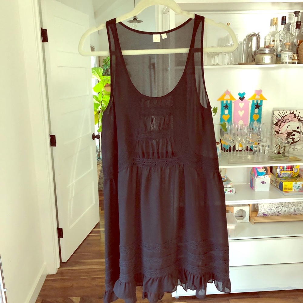 Delicate black baby doll dress